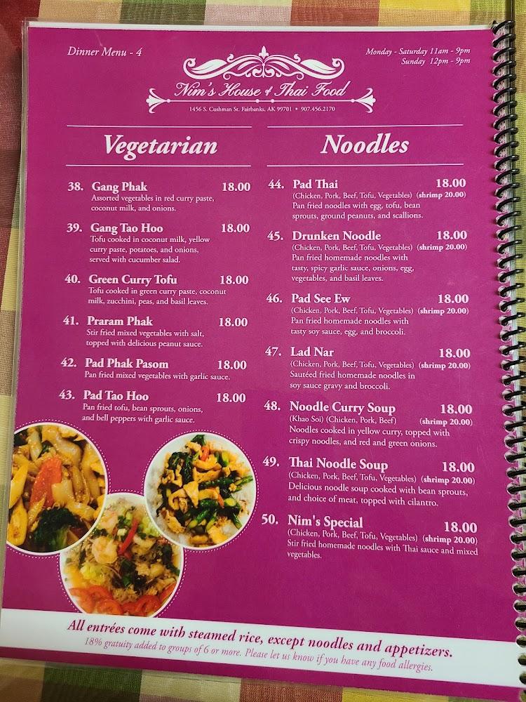 Nim's House of Thai Food Menu image 4